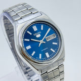Vintage Seiko 5 Automatic Blue Dial Day-Date Japan Made