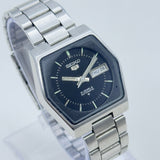 Vintage Seiko 5 Automatic Men's Watch Black Dial Japan Made