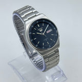 Seiko 5 Automatic Men's Watch Black Railway Time Dial 36mm Day-Date Japan