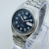 Vintage Seiko 5 Automatic Black Dial — 21 Jewels (7S26)