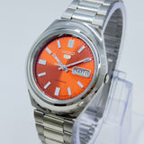 Seiko 5 - Custom Vintage Style Automatic Mens Watch 6309 Orange Dial