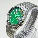 Seiko 5 -  Automatic Watch 21 Jewels  Green Dial Vintage Style Mod