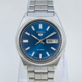 Vintage Seiko 5 Automatic Blue Dial Day-Date Japan Made