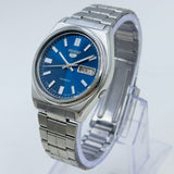Vintage Seiko 5 Automatic Blue Dial Day-Date Japan Made