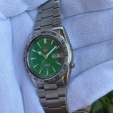 Seiko 5 -  Automatic Watch 21 Jewels  Green Dial Vintage Style Mod