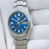 Vintage Seiko 5 Automatic Blue Dial Day-Date Japan Made