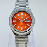 Seiko 5 - Custom Vintage Style Automatic Mens Watch 6309 Orange Dial