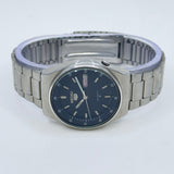 Seiko 5 Automatic Men's Watch Black Railway Time Dial 36mm Day-Date Japan