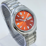 Seiko 5 - Custom Vintage Style Automatic Mens Watch 6309 Orange Dial