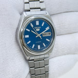 Vintage Seiko 5 Automatic Blue Dial Day-Date Japan Made