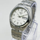 Vintage Seiko 5 Automatic White Dial — 21 Jewels (7S26)