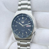 Seiko 5 Automatic Men's Watch Black Railway Time Dial 36mm Day-Date Japan