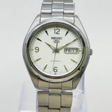 Vintage Seiko 5 Automatic White Dial — 21 Jewels (7S26)