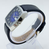 Vintage Style Watch - Seiko Automatic 21 Jewels Blue Dial Day Date Mod