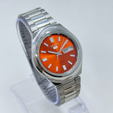 Seiko 5 - Custom Vintage Style Automatic Mens Watch 6309 Orange Dial