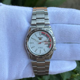 Seiko 5 -  Automatic Watch 21-J White Dial Vintage Style Mod