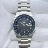 Seiko 5 Automatic Men's Watch Black Railway Time Dial 36mm Day-Date Japan