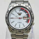 Seiko 5 -  Automatic Watch 21-J White Dial Vintage Style Mod