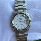 Seiko 5 -  Automatic Watch 21-J White Dial Vintage Style Mod