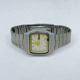 Vintage Seiko 5 Square Automatic Wristwatch – Silver & Gold Accents