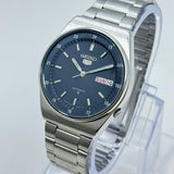 Seiko 5 Automatic Men's Watch Black Railway Time Dial 36mm Day-Date Japan