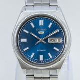 Vintage Seiko 5 Automatic Blue Dial Day-Date Japan Made