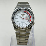 Seiko 5 -  Automatic Watch 21-J White Dial Vintage Style Mod