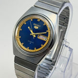 Vintage Seiko 5 - Automatic Blue Dial Day-Date Classic Men’s Watch Japan Made