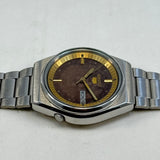 Vintage Seiko 5 Automatic Watch 17 Jewels Brown Dial Day-Date Japan Made.