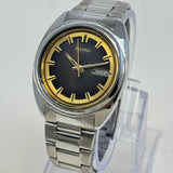 Vintage Men's Watch Seiko 5 Automatic Brown Dial Day-Date Original Japan Made