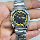 Vintage Men's Watch Seiko 5 Automatic Brown Dial Day-Date Original Japan Made