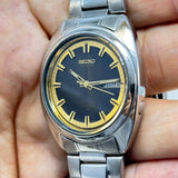 Vintage Men's Watch Seiko 5 Automatic Brown Dial Day-Date Original Japan Made