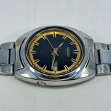 Vintage Men's Watch Seiko 5 Automatic Brown Dial Day-Date Original Japan Made