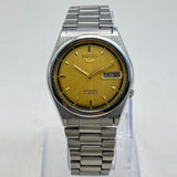 Vintage Seiko 5 Automatic Gold Dial Day-Date Japan Made