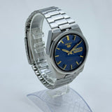 Seiko 5 - 6309-8170 Automatic Men's Watch 17 Blue Dial Japan Made Rare Vintage