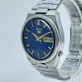 Seiko 5 - 6309-8170 Automatic Men's Watch 17 Blue Dial Japan Made Rare Vintage