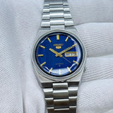 Seiko 5 - 6309-8170 Automatic Men's Watch 17 Blue Dial Japan Made Rare Vintage