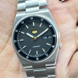 Seiko 5 - Automatic Black Dial 36mm Classic Men's Watch Vintage Japan