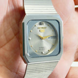 Vintage Seiko 5 - Automatic Women's Watch Square Case Grey Dial Japan