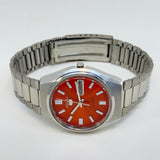Seiko 5 Automatic – Orange Sunburst Dial Vintage Style Day-Date Men’s Watch