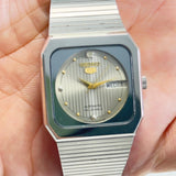 Vintage Seiko 5 - Automatic Women's Watch Square Case Grey Dial Japan