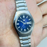 Seiko 5 Automatic – Blue Dial Vintage Style Day-Date Men’s Watch
