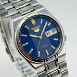Seiko 5 Automatic Blue Dial 21 Jewels Vintage Men’s Watch 36mm Japan Made