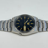 Seiko 5 Automatic Men's Watch Black Dial Vintage Style 36mm Day-Date Japan