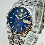 Seiko 5 Automatic Blue Dial 21 Jewels Vintage Men’s Watch 36mm Japan Made