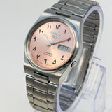 Vintage Seiko 5 - Automatic Salmon Arabic Dial - Day/Date Japanese