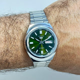 Seiko 5 - Custom Vintage Style Automatic Mens Watch 6309 Olive Green