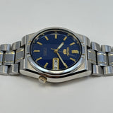 Seiko 5 Automatic Blue Dial 21 Jewels Vintage Men’s Watch 36mm Japan Made