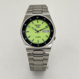 Seiko 5 - Automatic Men's Watch Lime Green Dial 36mm Japan Made.