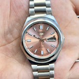 Seiko 5 - Custom Vintage Style Automatic Mens Watch 6309  Salmon Sunburst Dial